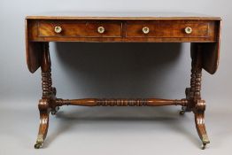 19th Century Mahogany Drop Leaf Sofa Table