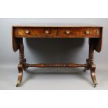 19th Century Mahogany Drop Leaf Sofa Table