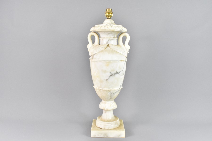 White Alabaster Lamp Base