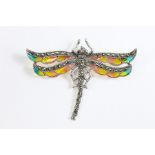 A Silver Butterfly Brooch Pendant