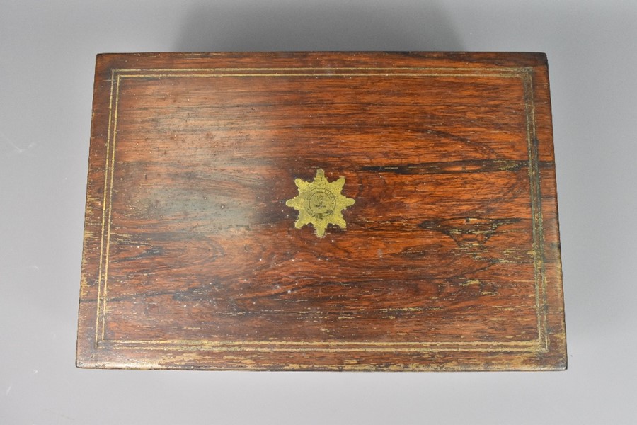 19th Century Rosewood Writing Box - Image 2 of 8