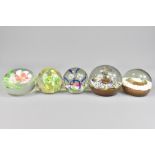 Five Vintage Paperweights