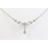 Impressive 18ct White Gold Diamond Necklace