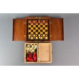 Edwardian Bone Travelling Chess Set