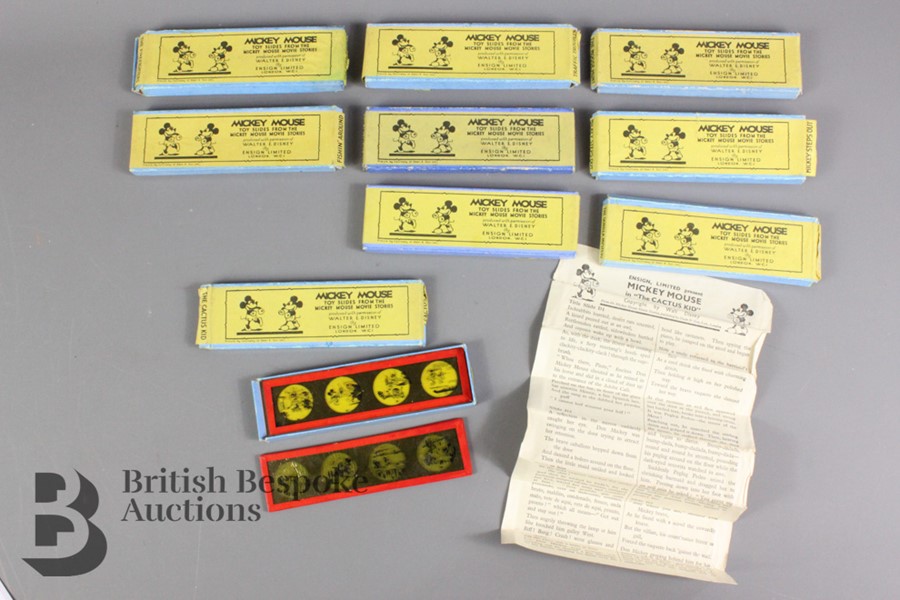 Nine Sets of Toy Slides from the Mickey Mouse Movie Stories in Original Boxes c1930/32 - Image 4 of 13