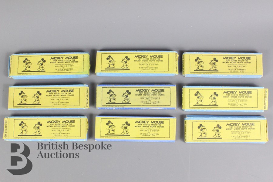 Nine Sets of Toy Slides from the Mickey Mouse Movie Stories in Original Boxes c1930/32 - Image 2 of 13