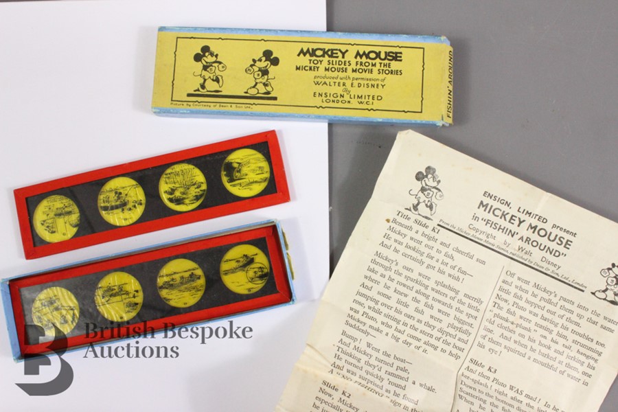Nine Sets of Toy Slides from the Mickey Mouse Movie Stories in Original Boxes c1930/32 - Image 9 of 13