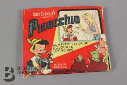 Walt Disney's Pinocchio Lantern Slides in Original Box