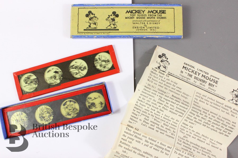 Nine Sets of Toy Slides from the Mickey Mouse Movie Stories in Original Boxes c1930/32 - Image 12 of 13
