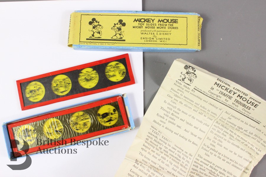 Nine Sets of Toy Slides from the Mickey Mouse Movie Stories in Original Boxes c1930/32 - Image 10 of 13