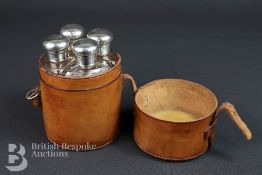 A Rare 1917 Leather Cylindrical Case