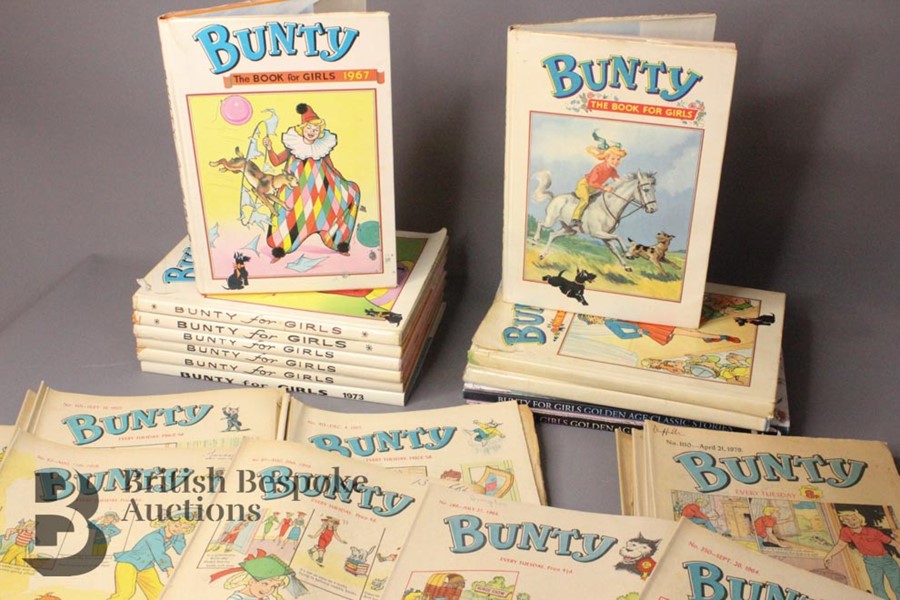 Thirty Eight Bunty Comics 1959-1979 and Eight Bunty Annuals in Dust Jackets