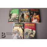 Five W.E Johns Biggles First Editions in Dust Jackets
