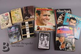 Three James Bond Annuals, 1st Edition The Man with the Golden Gun, Thunderball Brochure and 4 Books