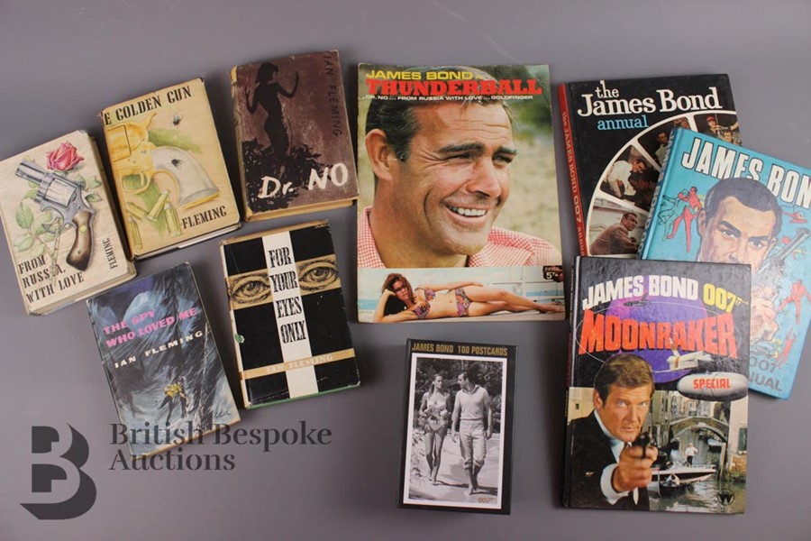 Three James Bond Annuals, 1st Edition The Man with the Golden Gun, Thunderball Brochure and 4 Books - Image 2 of 13