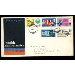 1969 Anniversaries GPO FDC with Stafford FDI H/S, the 1/6d value with Black Omitted.