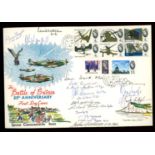 1965 Battle of Britain Connoisseur FDC signed by 17 Battle of Britain participants.