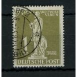 1949 UPU 1DM olive F/U, fine.