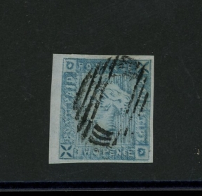 1859 Lapirot 2d blue F/U with full margins.
