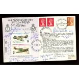 1980 Battle of Britain 40th Anniversary cover with 14 signatures of Battle of Britain participants.