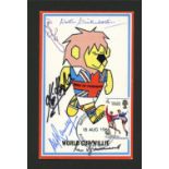 Football: 1966 England Winners World Cup Willie maximum card signed by Alf Ramsey,