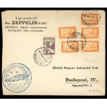 1931 Zeppelin Flight cover bearing 1931 Zeppelin 2p purple (SG 530 Cat £130) & 5 x 1927 Air 4f