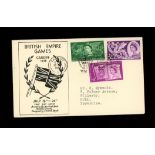 1958 Empire Games Newlands Road Philatelic Society FDC with Cardiff slogan "British Empire &