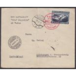 Zeppelins: 1931 second postal flight from Liechtenstein cover flown from Vaduz to Lausanne,