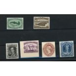 1865-70 plate proofs of 6 values to 24c unused, fine & rare.