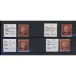 1880 1d red plate 216 unused, 217 Mint & 218 Mint (2), fine.