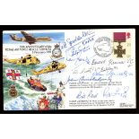 1991 RAF Rescue Services cover signed by 10 VC holders. Printed address, fine.