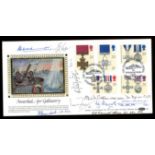 1990 Gallantry: Benham Distinguished Service Medal Liverpool Official FDC with 11 signatures.