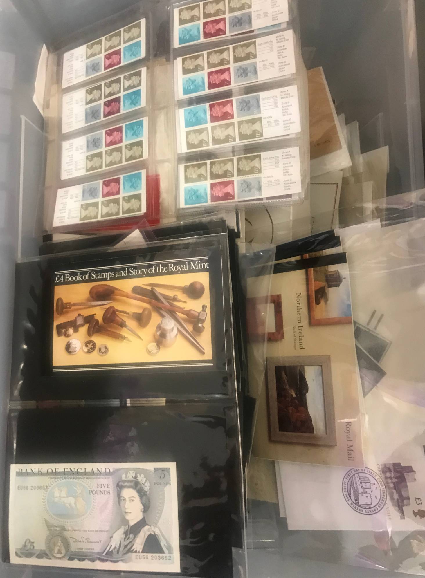 Crate of GB & world stamps & covers on album pages, stockcards & loose (1000s)