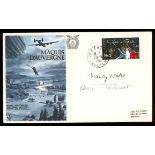 Nancy Wake & Henri Tardivat: Autographed on 1981 RAF Escaping Society cover. Address label, fine.
