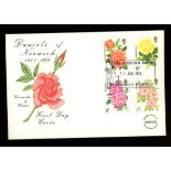 1976 Roses Royal Norfolk Show Norwich (Daniels) Official FDC. Address label, fine.