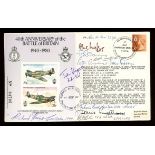1980 Battle of Britain 40th Anniversary cover with 11 signatures of Battle of Britain participants.