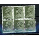 3½p OCP/DEX block of 6 U/M, fine.