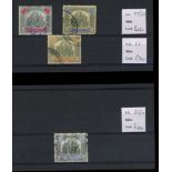 1900-22 $2, $5 (2) & $25 fiscally used, one $5 with corner missing, otherwise fine.