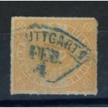 Wurttemberg: 1869 2k orange used.