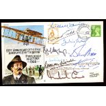 1988 80th Anniversary of First Aeroplane Flight in Britain cover signed by Michael Denison,