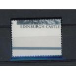 1992 £2 stamp with huge perforation shift so that stamp only shows "EDINBURGH CASTLE" & small part