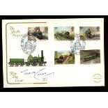 1985 Famous Trains The Firefly Project Swindon (Cotswold) Official FDC signed by Terence Cuneo.