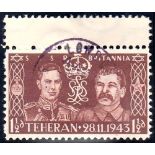 1937 Coronation German Propaganda Forgery showing George VI alongside Stalin inscribed "Tehran 28.