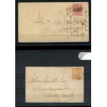 1870 cover with 2d rose Die I & 1871 entire with 1d yellow orange, scarce covers.