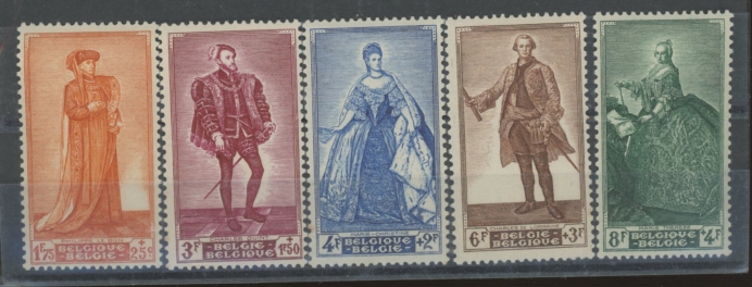 Belgium 1949 Portraits set U/M.