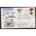1990 Battle of Britain 50th Anniversary cover signed by 13 Battle of Britain participants.