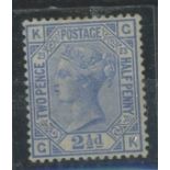 1880-83 2½d blue, plate 23, G-K, Mint, gum slightly toned.