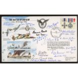 1990 Battle of Britain 50th Anniversary cover signed by 14 Battle of Britain participants.