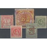 Railway stamps: 5 early M or U incl. Great Eastern, Cavan & Leitrim.