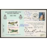 1980 Battle of Britain 40th Anniversary cover signed by Robert Runcie + 7 Battle of Britain pilots.